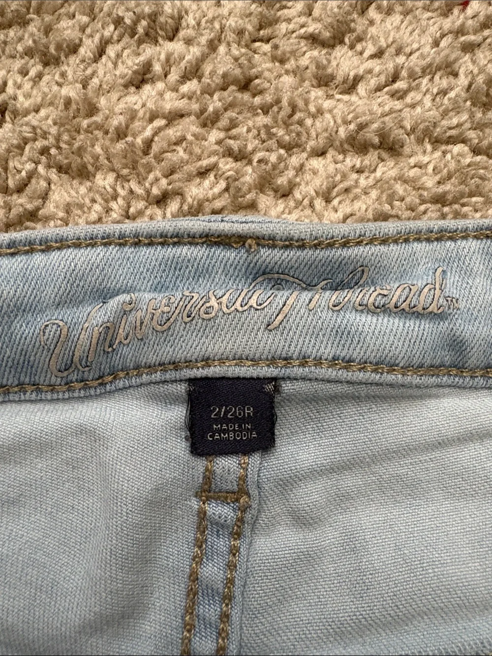 Universal Thread Light Blue Button-Fly Denim Bermuda Shorts